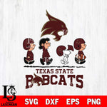 Texas State Bobcats Snoopy Sport 12 Svg Eps Dxf Png File, Digital Download