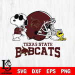 Texas State Bobcats Snoopy Sport 2 Svg Eps Dxf Png File, Digital Download