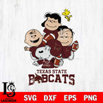 Texas State Bobcats Snoopy Sport 4 Svg Eps Dxf Png File, Digital Download