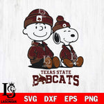 Texas State Bobcats Snoopy Sport 6 Svg Eps Dxf Png File, Digital Download