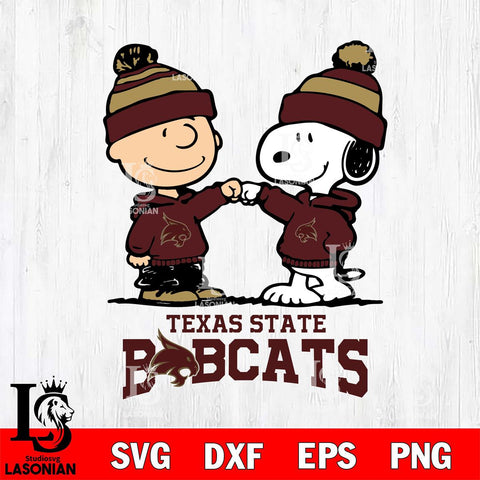 Texas State Bobcats Snoopy Sport 9 Svg Eps Dxf Png File, Digital Download