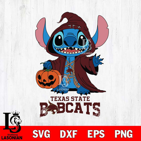 Texas State Bobcats Stitch Horror Svg Eps Dxf Png File, NCAA svg, Digital Download, Instant Download