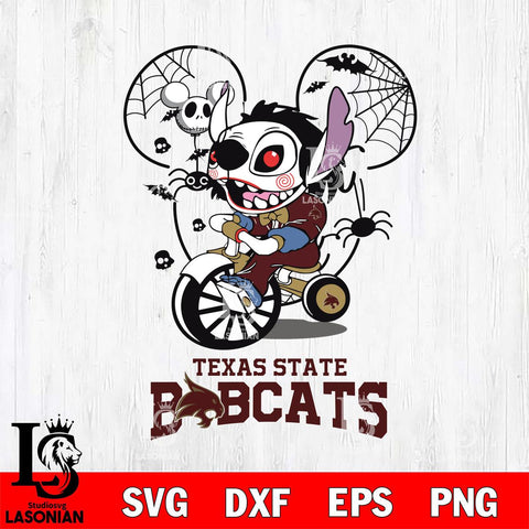 Texas State Bobcats Stitch Jigsaws Halloween Svg Eps Dxf Png File, Digital Download, Instant Download