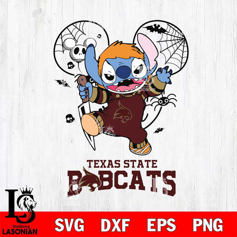 Texas State Bobcats Stitch Michael Halloween Svg Eps Dxf Png File, Digital Download, Instant Download