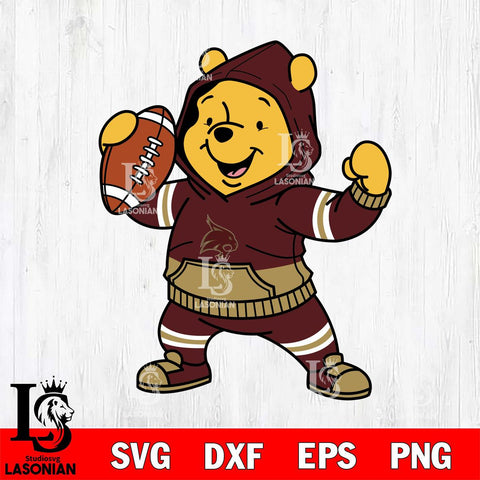 Texas State Bobcats Winnie The Pooh Disney Football Christmas File Cut, NCAA SVG DXF EPS PNG FILE, Digital Download , Criucut , Silhouette