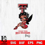 Texas Tech Red Raiders Beauty Black Fairy Betty Boop, Svg Eps Dxf Png File, Digital Download