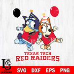 Texas Tech Red Raiders Bluey & Bingo 2 Svg Eps Dxf Png File, NCAA svg, Digital Download, Instant Download