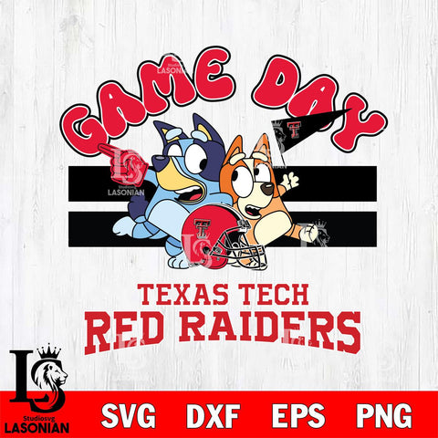 Texas Tech Red Raiders Bluey & Bingo 9 Svg Eps Dxf Png File, NCAA svg, Digital Download, Instant Download