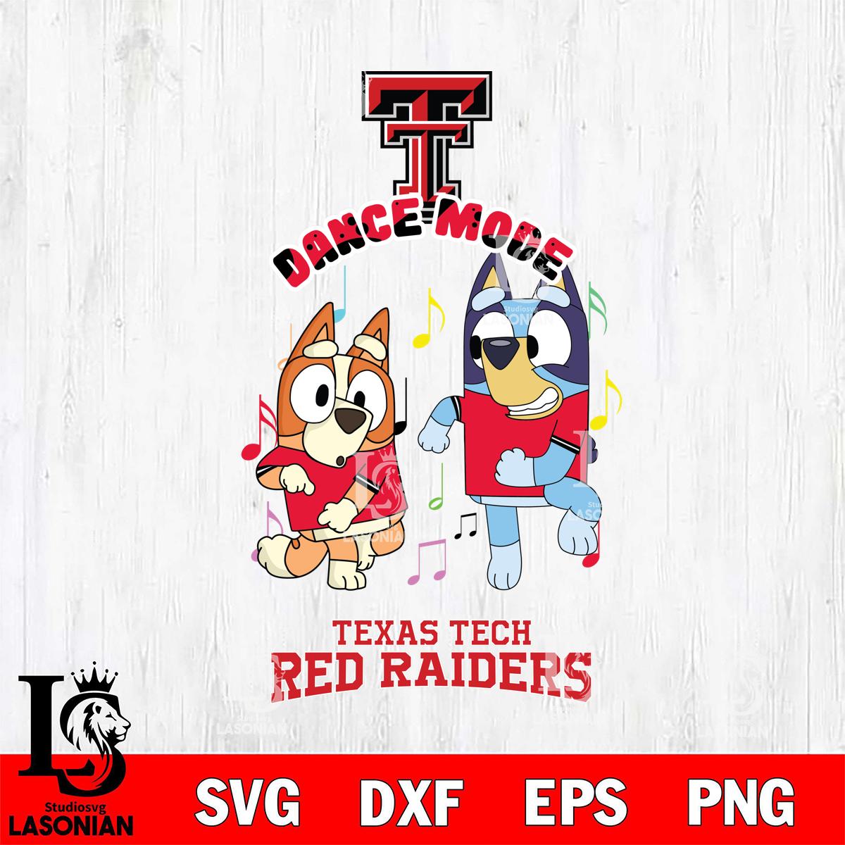 Texas Tech Red Raiders Bluey Bingo Dance Mode – lasoniansvg
