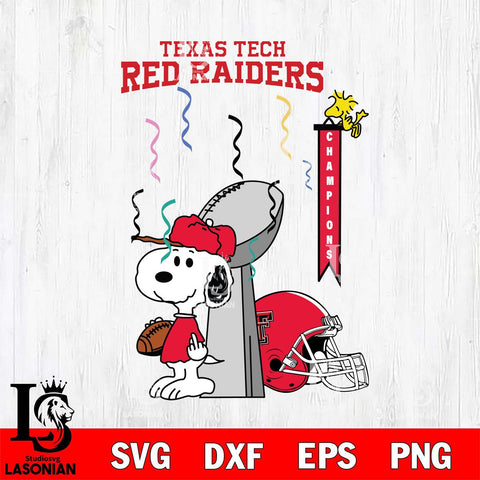 Texas Tech Red Raiders Charlie Brown and Snoopy Super Bowl Svg Eps Dxf Png File, NCAA svg , Digital Download , Instant Download, Cricut File