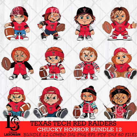 Texas Tech Red Raiders Chucky Horror Bundle 12 SVG Eps Dxf Png File, Bundle NCAA svg, Digital Download, Instant Download