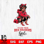 Texas Tech Red Raiders Fashion Black Fan Girl Betty Boop, Svg Eps Dxf Png File, Digital Download