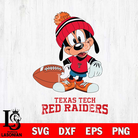 Texas Tech Red Raiders Goofy Football SVG DXF EPS PNG FILE,NCAA svg ,Football Digital Download,Instant Download, Silhouette