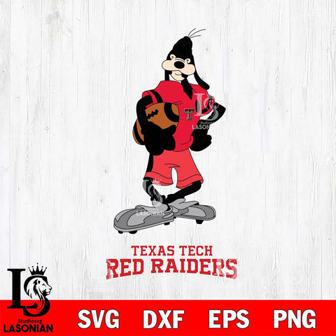 Texas Tech Red Raiders Goofy Player SVG DXF EPS PNG FILE,NCAA svg ,Football Digital Download,Instant Download, Silhouette