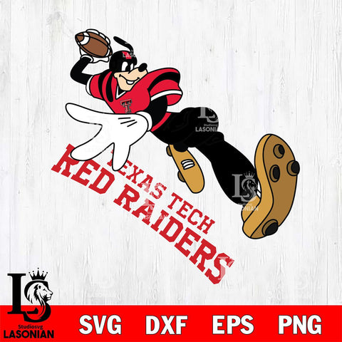 Texas Tech Red Raiders Goofy rugby player SVG DXF EPS PNG FILE,NCAA svg ,Football Digital Download,Instant Download, Silhouette