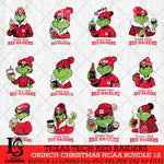 Texas Tech Red Raiders Grinch Christmas NCAA Bundle 12 Svg Eps Dxf Png File,Cricut files, Digital Download, Instant Download