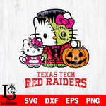 Texas Tech Red Raiders Hello Kitty Horror 10 Svg Eps Dxf Png File, Digital Download