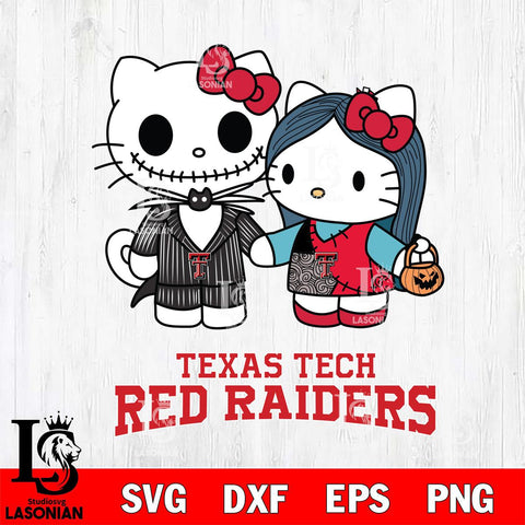 Texas Tech Red Raiders Hello Kitty Horror 11 Svg Eps Dxf Png File, Digital Download