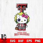 Texas Tech Red Raiders Hello Kitty Horror 8 Svg Eps Dxf Png File, Digital Download