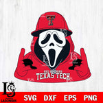 Texas Tech Red Raiders Horror Character Ghostface Sport Svg Eps Dxf Png File, NCAA svg, Digital Download, Instant Download