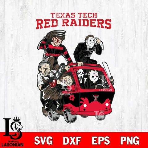 Texas Tech Red Raiders Jason Voorhees Horror 10 Svg Eps Dxf Png File, NCAA svg, Digital Download, Instant Download