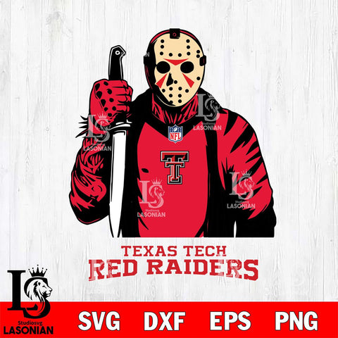 Texas Tech Red Raiders Jason Voorhees Horror 3 Svg Eps Dxf Png File, NCAA svg, Digital Download, Instant Download