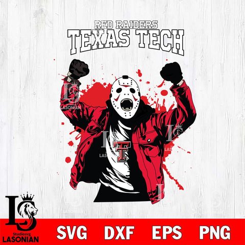 Texas Tech Red Raiders Jason Voorhees Horror Halloween 3 Svg Eps Dxf Png File, NCAA svg, Digital Download, Instant Download