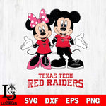 Texas Tech Red Raiders Mickey Minnie Mouse Sport Svg Eps Dxf Png File, NCAA svg , File Cut , Digital Download , Instant Download, Cut Svg Files