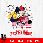 Texas Tech Red Raiders Minnie Mouse Dancing SVG DXF EPS PNG FILE, NCAA File Cut,Digital Download,Instant Download