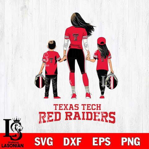 Texas Tech Red Raiders Mother and son Rugby SVG DXF EPS PNG FILE,NCAA SVG, Father day Digital Download,Instant Download, Silhouette