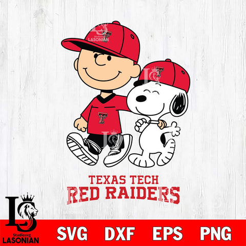 Texas Tech Red Raiders Peanuts Snoopy Friends SVG DXF EPS PNG FILE,Snoopy File Cut, NCAA Digital Download,Instant Download,Christmas Silhouette