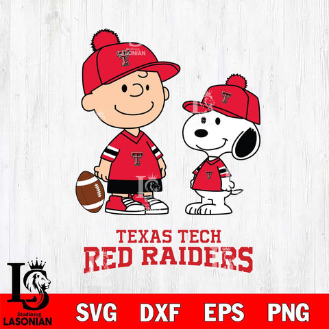 Texas Tech Red Raiders Peanuts Snoopy Friends Football SVG DXF EPS PNG FILE,Snoopy File Cut, NCAA Digital Download,Instant Download,Christmas Silhouette