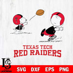 Texas Tech Red Raiders Peanuts play football SVG DXF EPS PNG FILE,Snoopy File Cut, NCAA Digital Download,Instant Download,Christmas Silhouette