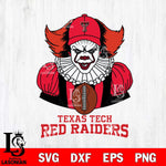 Texas Tech Red Raiders Pennywise Horror Sport 9 Svg Eps Dxf Png File, Digital Download