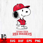 Texas Tech Red Raiders Snoopy Football sport SVG DXF EPS PNG FILE,Snoopy File Cut, NCAA Digital Download,Instant Download,Christmas Silhouette