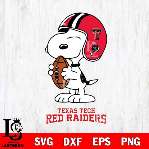 Texas Tech Red Raiders Snoopy Rugby Svg Eps Dxf Png File, NCAA svg , Digital Download , Instant Download, Cricut File