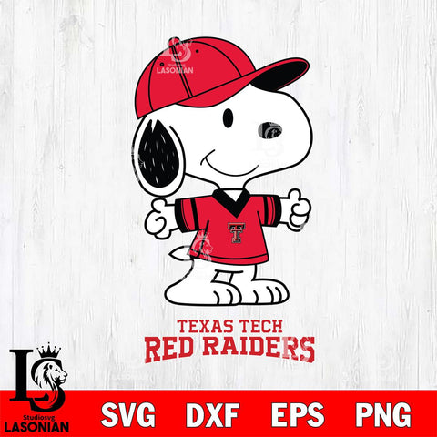 Texas Tech Red Raiders Snoopy football SVG DXF EPS PNG FILE,Snoopy File Cut, NCAA Digital Download,Instant Download,Christmas Silhouette