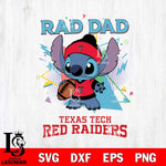 Texas Tech Red Raiders Stitch Rad Dad SVG DXF EPS PNG FILE, NCAA File Cut,Digital Download,Instant Download
