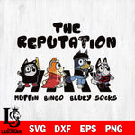 The reputation muffin bingo bluey socks Svg Eps Dxf Png File, Digital Download, Instant Download