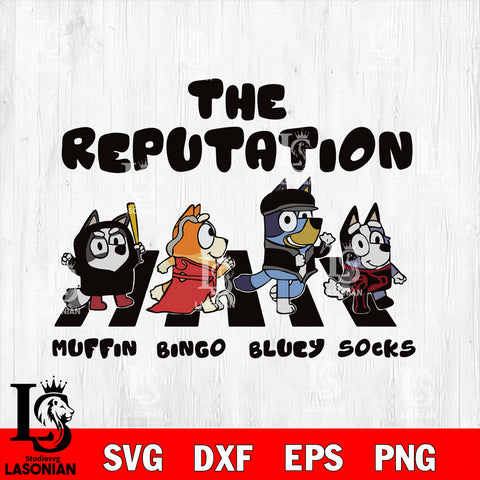 The reputation muffin bingo bluey socks Svg Eps Dxf Png File, Digital Download, Instant Download
