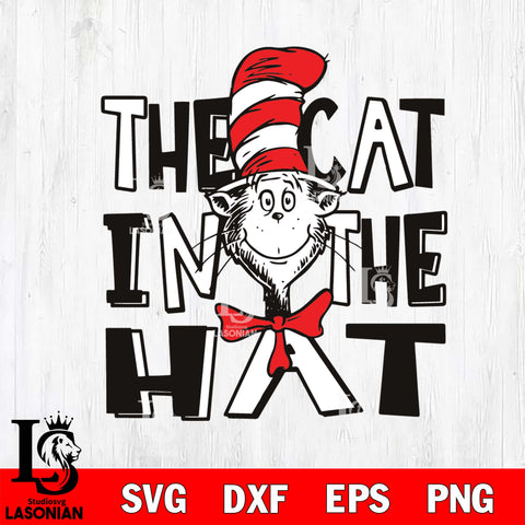 The cat in the hat 2 svg, Dr seuss svg eps dxf png file, Digital Download,Instant Download