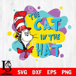 The cat in the hat svg, Dr seuss svg eps dxf png file, Digital Download,Instant Download