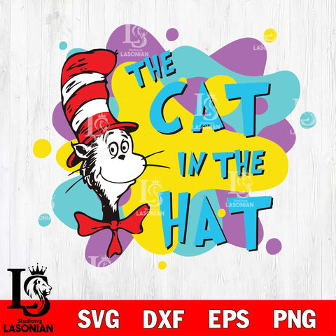 The cat in the hat svg, Dr seuss svg eps dxf png file, Digital Download,Instant Download