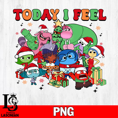 Today I Feel Merry Christmas Inside Out Files,Christmas file,Digital Download ,Instant Download