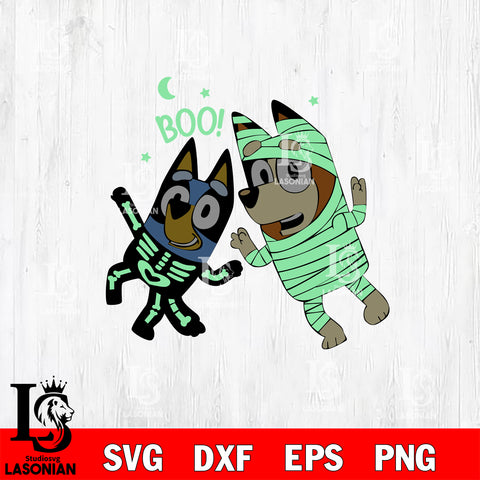 Toddler Glow In The Dark Bluey Halloween Svg Eps Dxf Png File, Digital Download, Instant Download