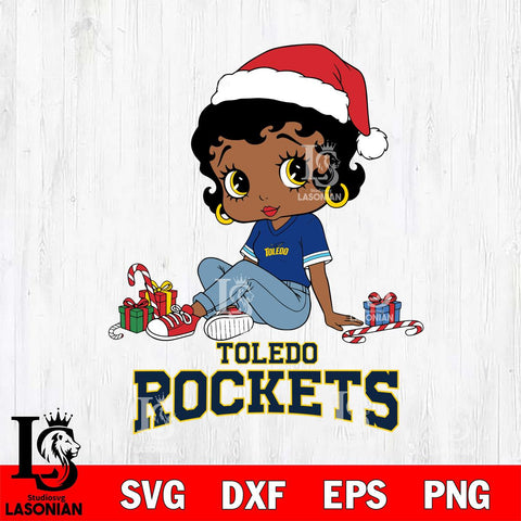 Toledo Rockets Betty Boop Christmas File Cut, NCAA SVG DXF EPS PNG PDF File, Digital Download , Criucut , Silhouette