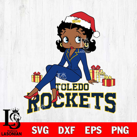 Toledo Rockets Betty Boop Christmas fan File Cut, NCAA SVG DXF EPS PNG PDF File, Digital Download , Criucut , Silhouette
