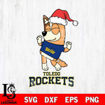 Toledo Rockets Bluey Chilli Happy Christmas Svg Eps Dxf Png File, Digital Download