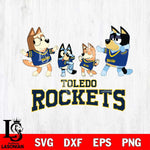 Toledo Rockets Bluey Dance Squats Svg Eps Dxf Png File, Digital Download, Instant Download