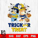Toledo Rockets Bluey Trick or Treat Halloween 2 Svg Eps Dxf Png File, Digital Download, Instant Download